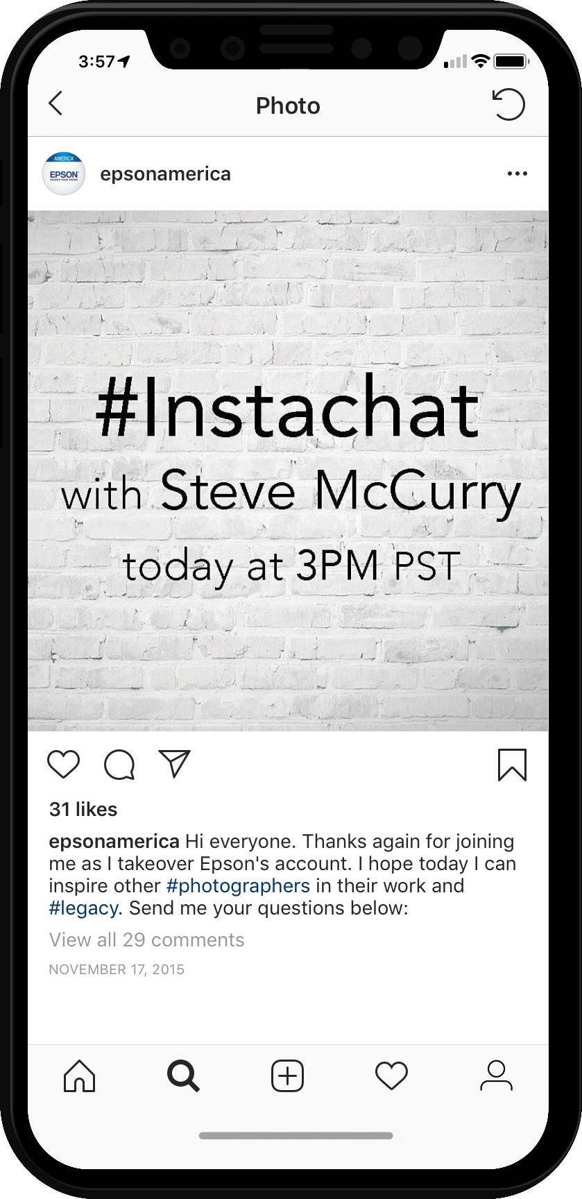 Instachat with Steve McCurry