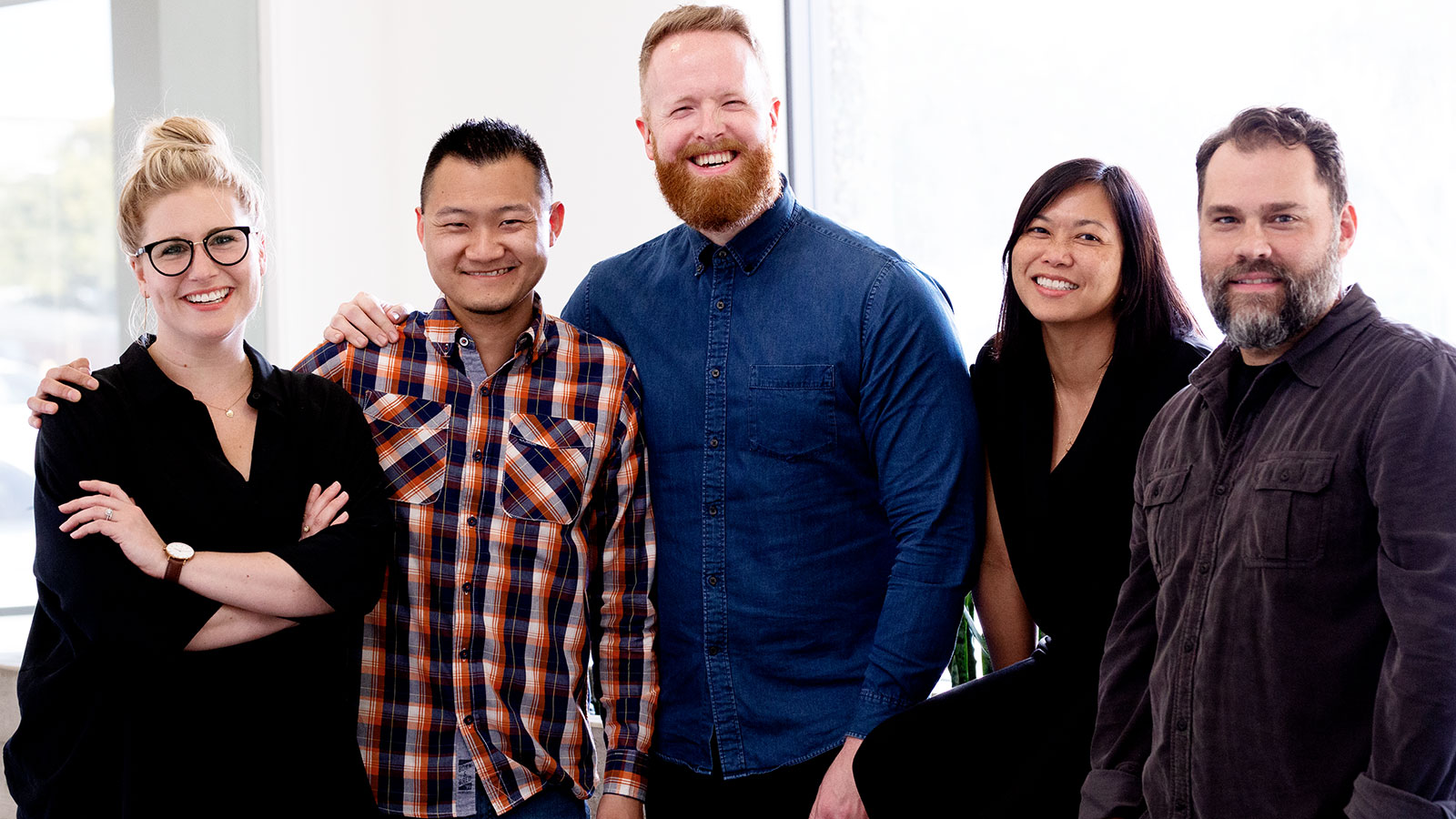 L to R: Rebecca McGough, John Leung, Mike Wilton, Maria Smith, Cody Whitman